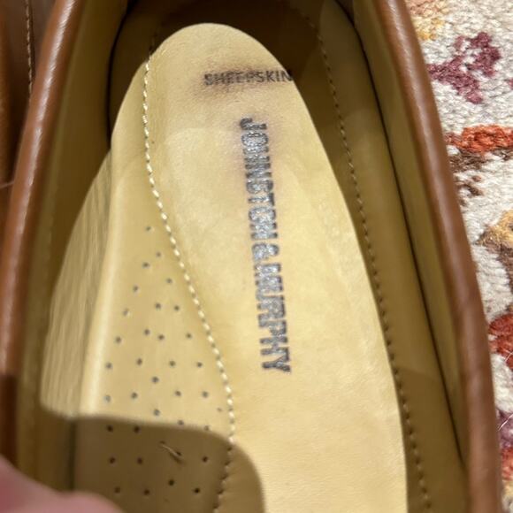 Johnston& Murphy  shoes Mens 9.5 Sheepskin Brown Leather Penny Loafer Style main image 9